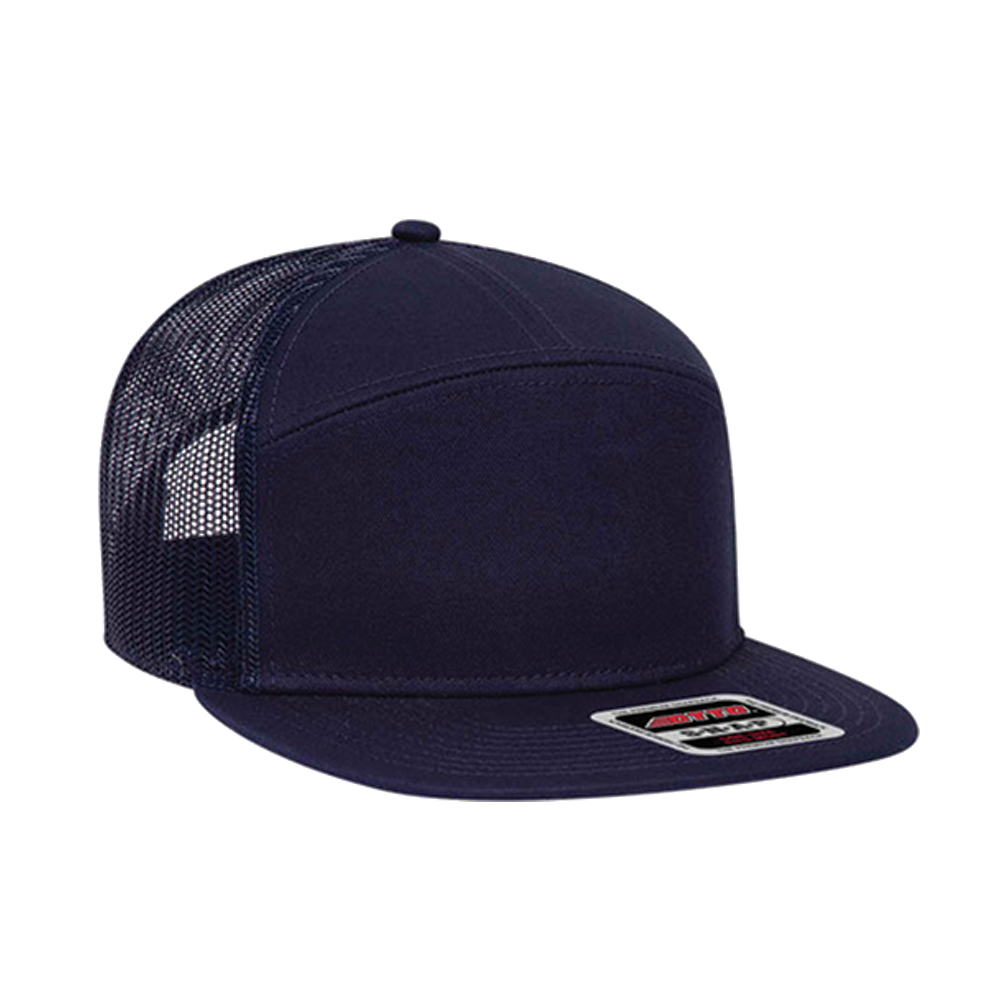 Ashen Fane Navy Trucker Hat – Structured 6-Panel Snapback With Mesh Back, Adjustable Fit - View #3